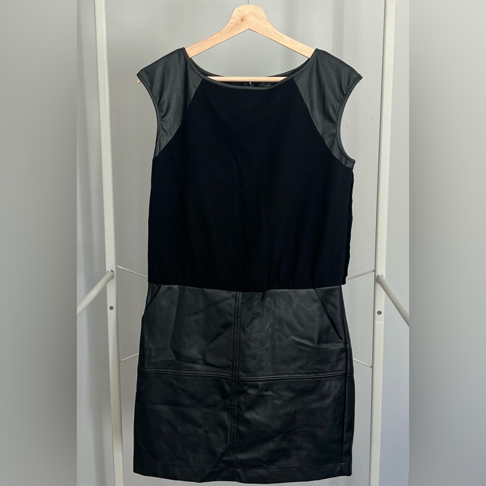 Black Leather Mini Dress